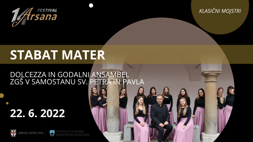 Festival Arsana 2022: Stabat Mater: Dolcezza in Godalni ansambel ZGŠ v samostanu Sv. Petra in Pavla